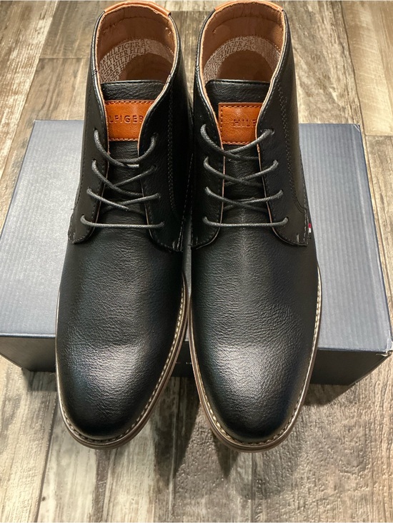 Tommy Hilfiger Black Chukka Boot with Brown Sole Trim Size 9 main image 15